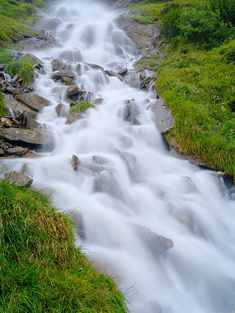 Beilstein waterfall. Otztal Alps in the Naturepark Otztal. Europe- Austria- Tyrol art print by Martin Zwick for $57.95 CAD