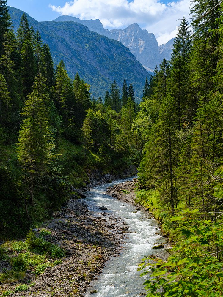 Valley Lechtal near Mitteregg in the Lechtal Alps Mt. Heiterwand in the background. Austria, Tyrol art print by Martin Zwick for $57.95 CAD