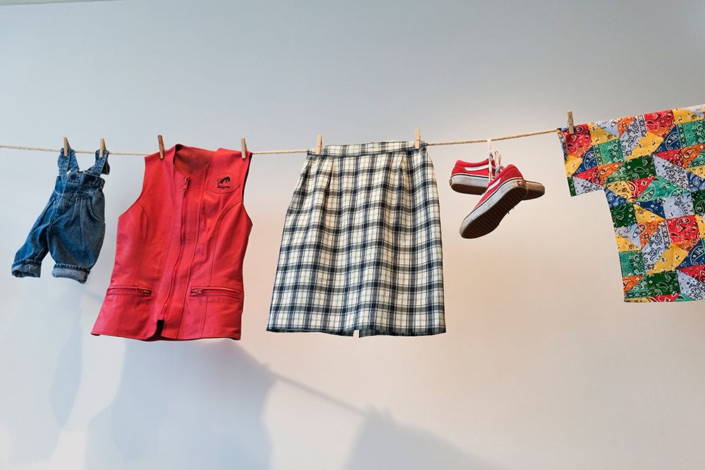 Brussels, Belgium. Second hand clothes for sale at thrift store. art print by Julien McRoberts for $57.95 CAD