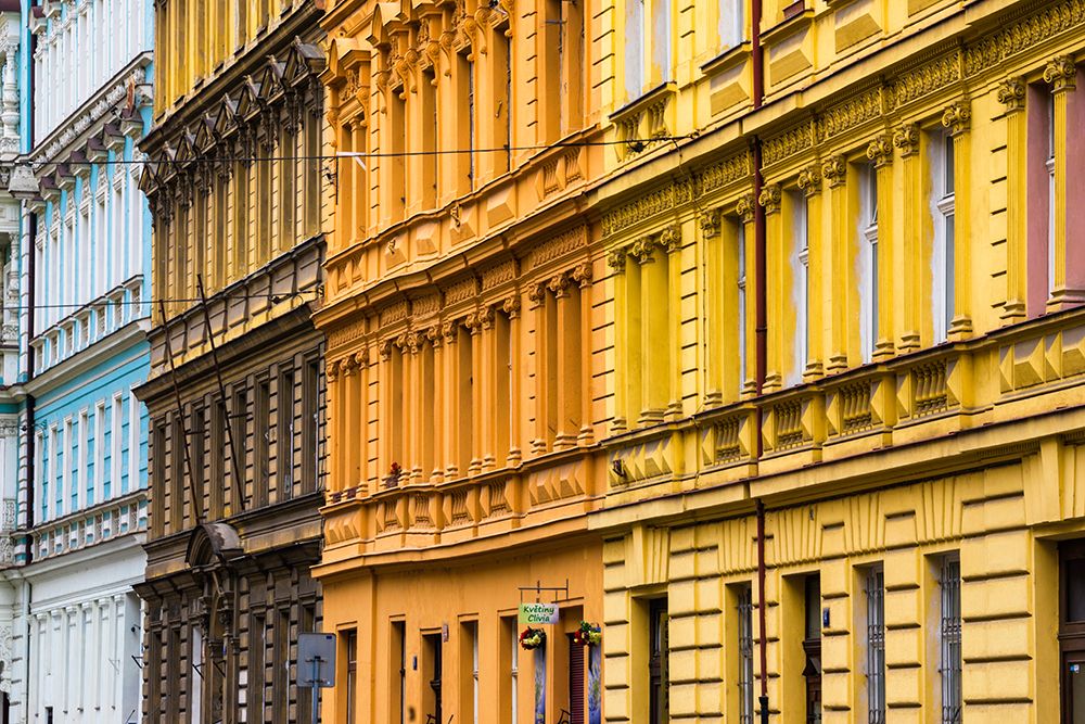 Europe-Czech Republic-Prague-Facade of colorful buildings art print by Jaynes Gallery for $57.95 CAD