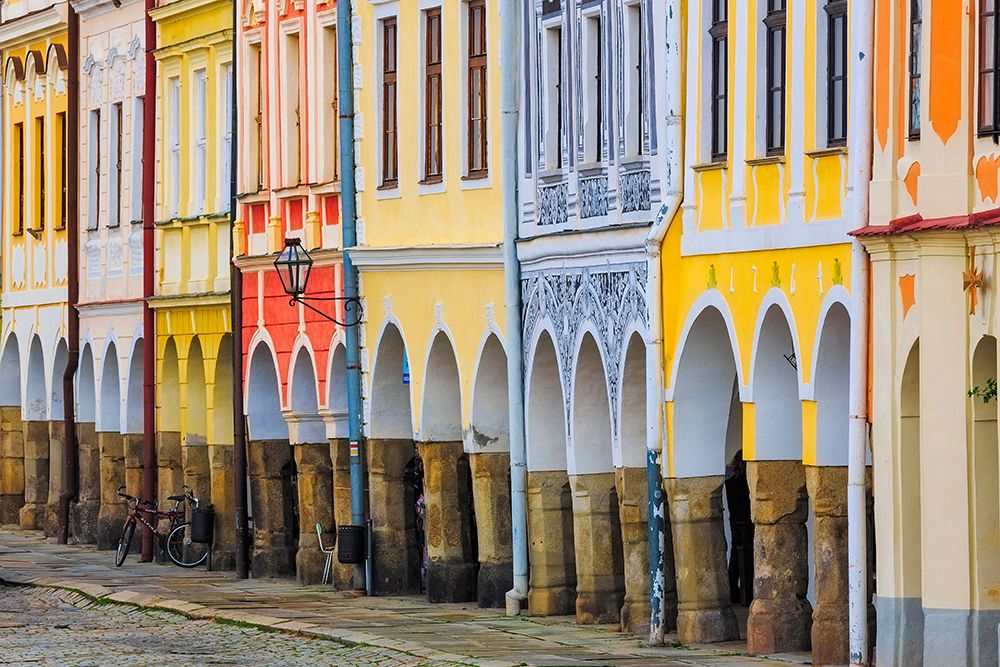 Europe-Czech Republic-Telc-Colorful row of buildings art print by Jaynes Gallery for $57.95 CAD