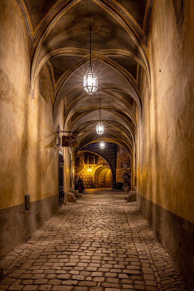 Hallway at Cesky Krumlov Castle in the Czech Republic art print by Chuck Haney for $57.95 CAD