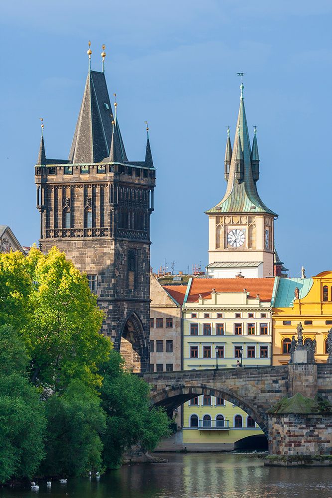 Prague-Czech Republic-Charles bridge and bridge tower art print by Tom Haseltine for $57.95 CAD