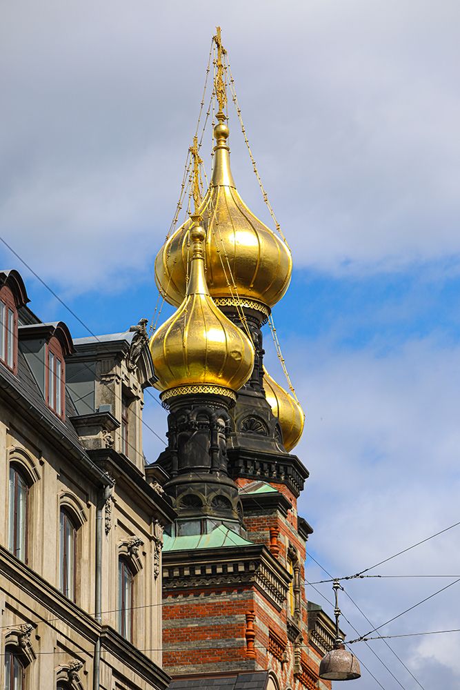 Copenhagen, Denmark. St. Alexander Nevsky Church gold domes art print by Jolly Sienda for $57.95 CAD