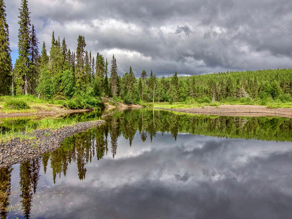 Finland, Kuusamo, Oulanka National Park. Oulanka river. Along Karhunkierros hiking trail. art print by Michele Molinari for $57.95 CAD
