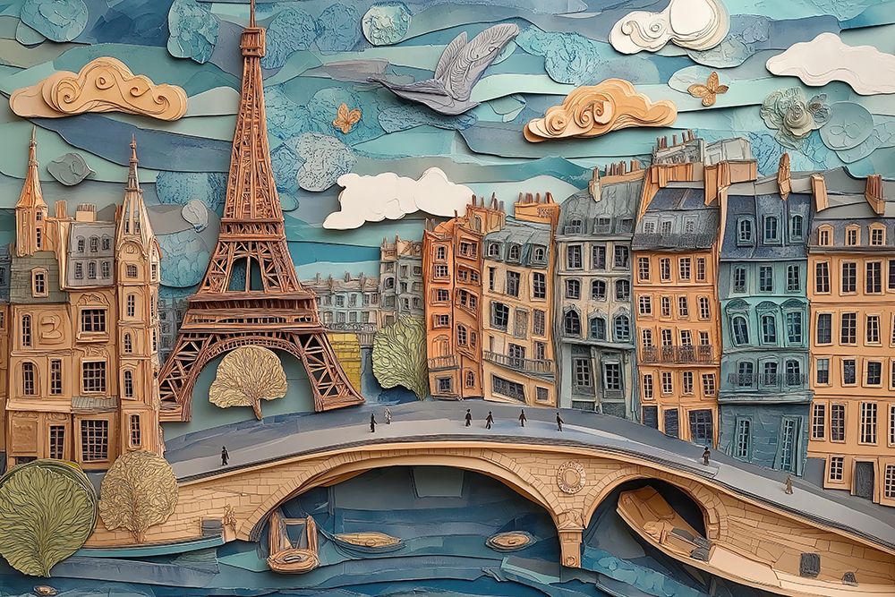 Fantasy Paris city landscape art print by Jaynes Gallery for $57.95 CAD