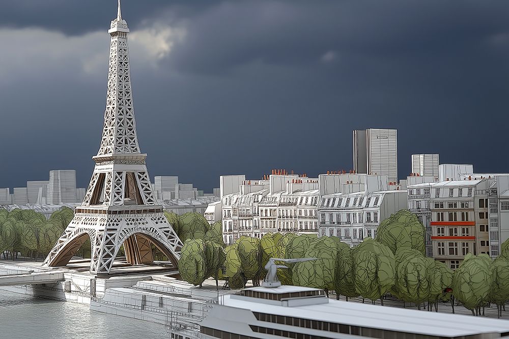 Fantasy Paris city landscape art print by Jaynes Gallery for $57.95 CAD