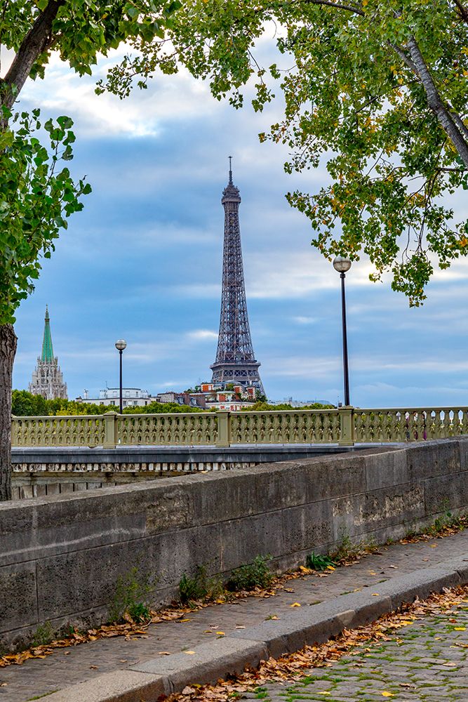 Paris. Eiffel Tower in territorial and street view. art print by Emily Wilson for $57.95 CAD