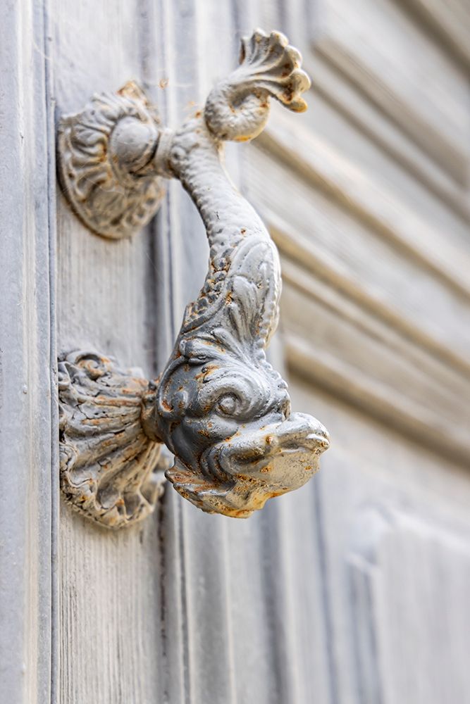 Aigues-Mortes-Gard-Occitania-France Old door knocker in the shape of a fish art print by Emily M. Wilson for $57.95 CAD