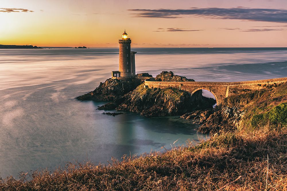 France-Brittany Finisterre-Plouzane Petit Minou Lighthouse art print by Hollice Looney for $57.95 CAD