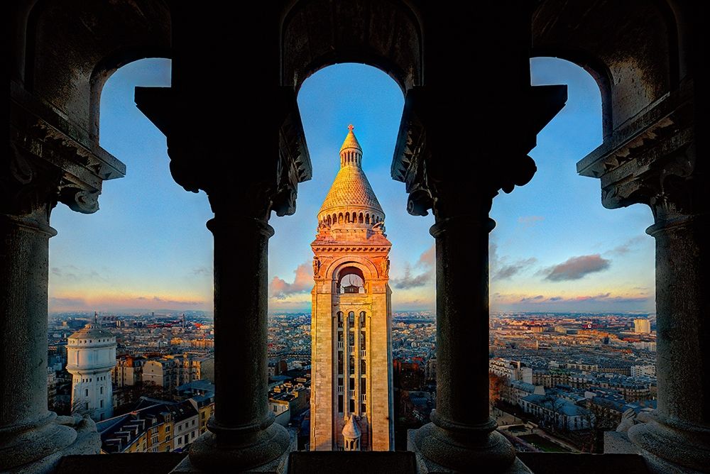 Paris-France-skyline with Eiffel Tower from the screecher dome balcony art print by Steve Mohlenkamp for $57.95 CAD