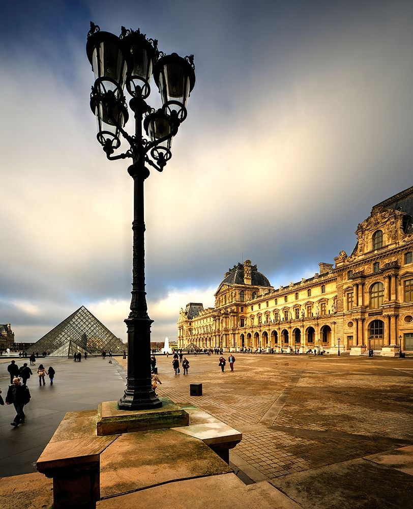 Pyramid and courtyard to the Louvre in Paris-France art print by Steve Mohlenkamp for $57.95 CAD