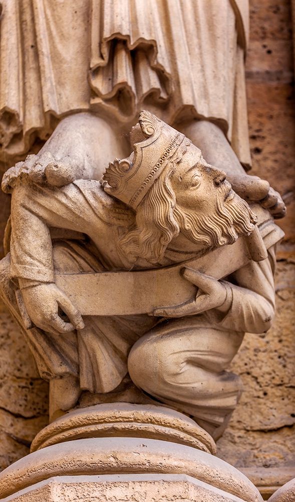 Headless King Facade-Notre Dame Cathedral-Paris-France art print by William Perry for $57.95 CAD