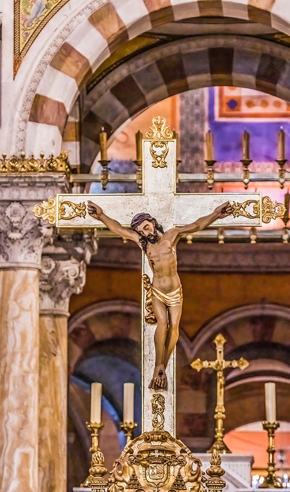 Crucifix Marseille Cathedral-Marseille-France. Constructed 1800s art print by William Perry for $57.95 CAD