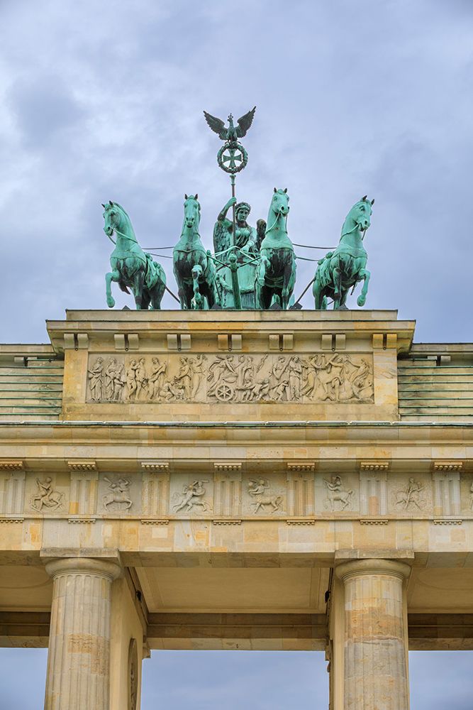 Germany, Berlin. Brandenburg Gate. Copper chariot with horses statue. art print by Emily M. Wilson for $57.95 CAD
