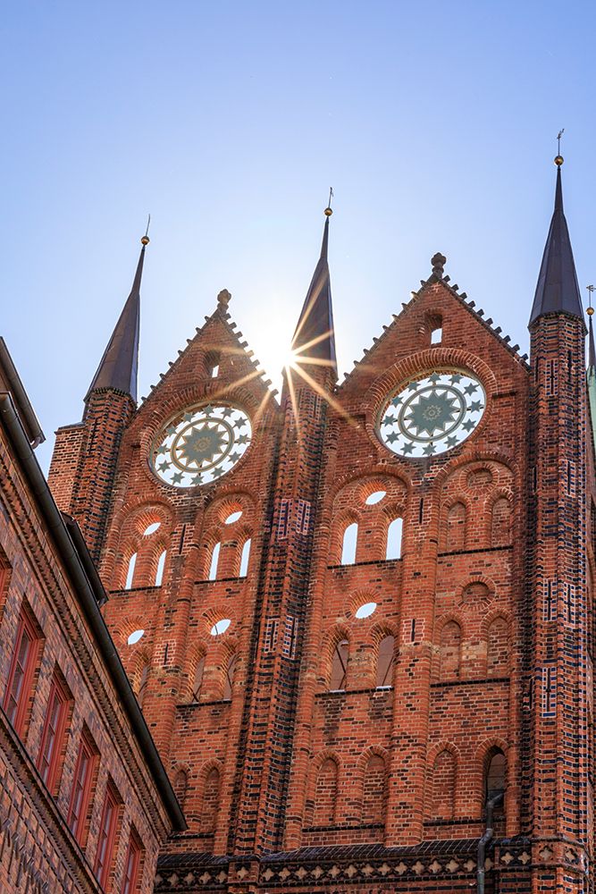 Germany, Mecklenburg-Vorpommern, Stralsund. Rathaus (city hall) detail, UNESCO Site. art print by Emily M. Wilson for $57.95 CAD