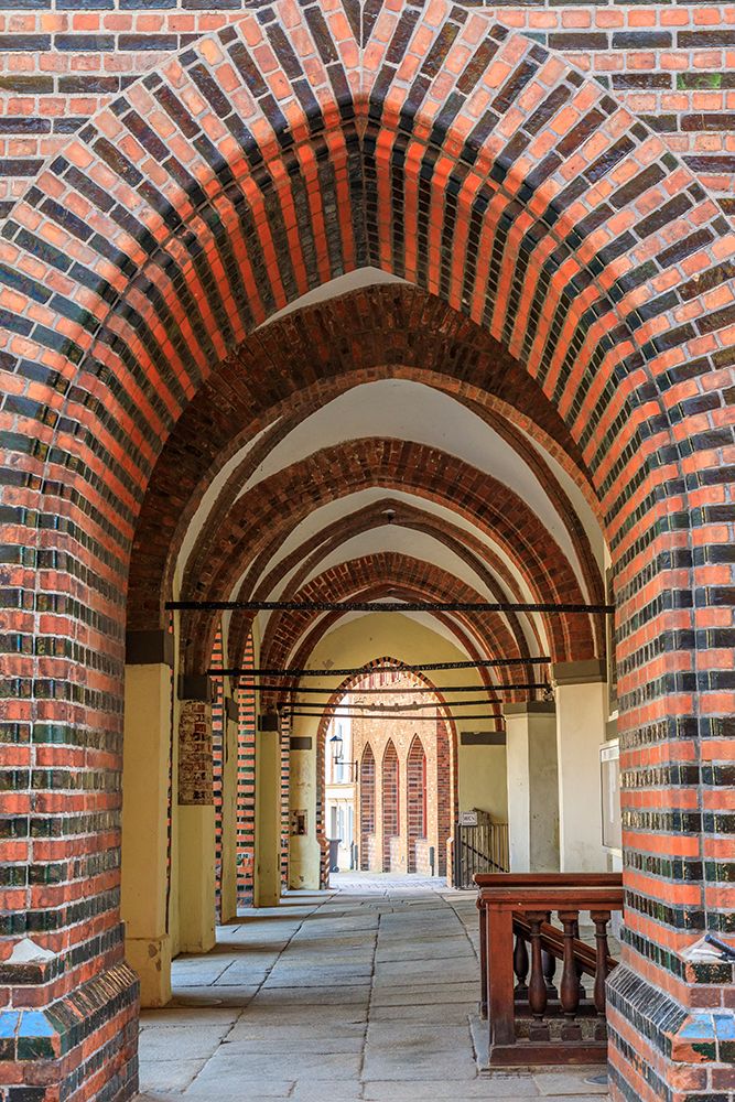 Germany, Mecklenburg-Vorpommern, Stralsund. Rathaus, city hall archways, UNESCO Site. art print by Emily M. Wilson for $57.95 CAD