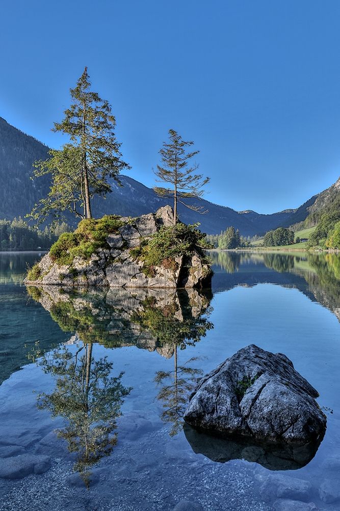 Germany-Bavaria-Ramsau bei Berchtesgaden-Lake Hintersee in Morning Light art print by Hollice Looney for $57.95 CAD