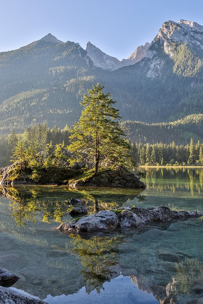 Germany-Bavaria-Ramsau bei Berchtesgaden-Lake Hintersee in Morning Light art print by Hollice Looney for $57.95 CAD