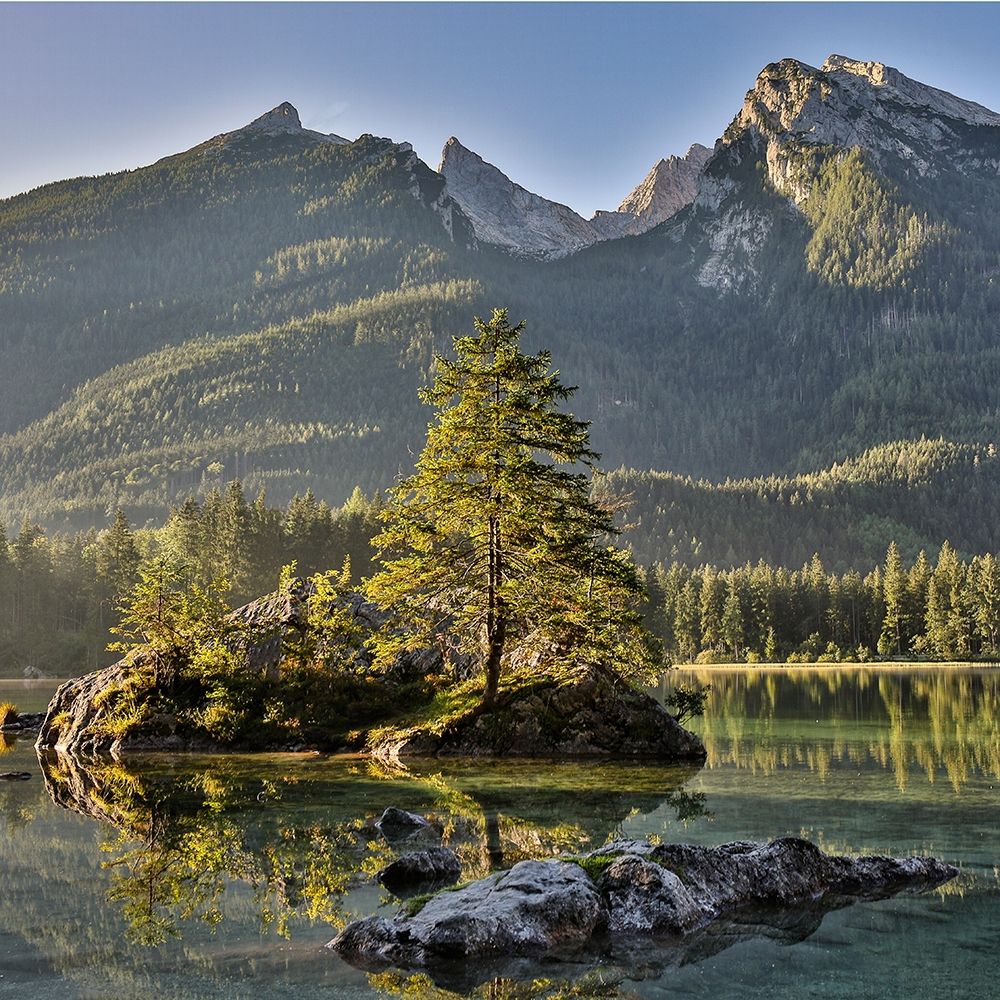 Germany-Bavaria-Ramsau bei Berchtesgaden-Lake Hintersee in Morning Light art print by Hollice Looney for $57.95 CAD