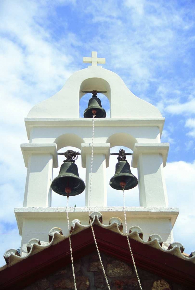 Greece, Island of Hydra Bells on a chapel art print by Nancy Noble Gardner for $57.95 CAD