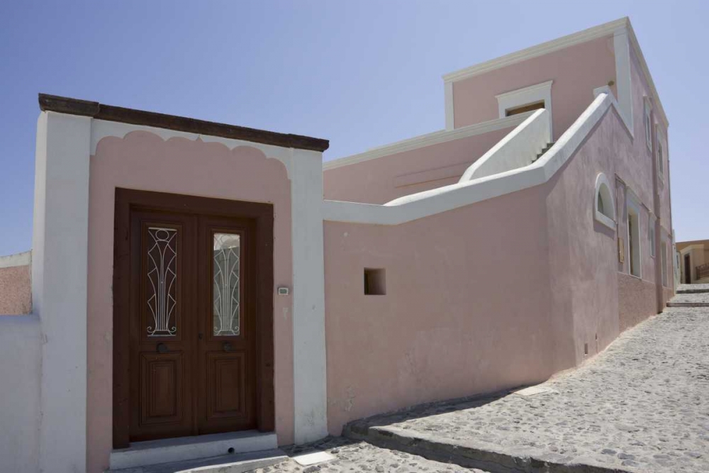 Greece, Santorini, Thira, Oia Villa with door art print by Bill Young for $57.95 CAD