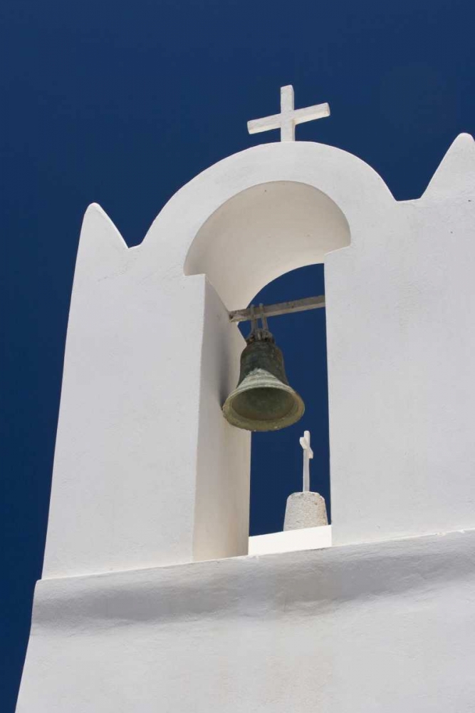 Greece, Santorini White church bell tower art print by Bill Young for $57.95 CAD