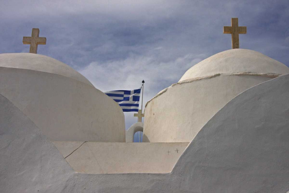 Greece, Cyclades, Vathi Greek Orthodox church art print by Nancy Noble Gardner for $57.95 CAD
