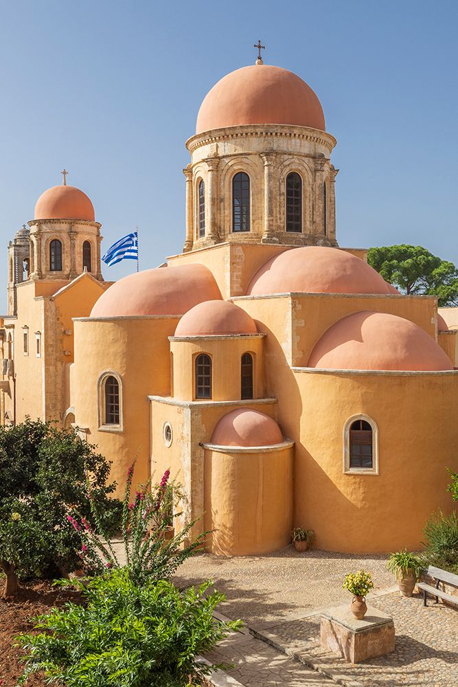 Greece, Crete, Akrotiri. Agia Triada (Holy Trinity) Monastery. art print by Emily M. Wilson for $57.95 CAD