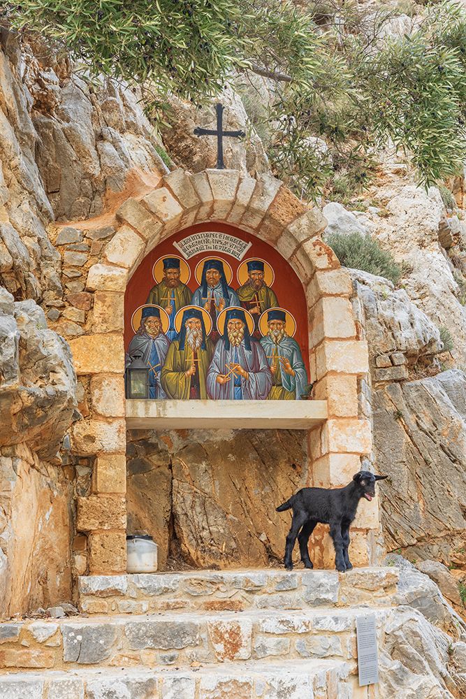 Greece, Crete, Chania. 15th century Greek Orthodox monastery of St. John the Hermit. art print by Emily M. Wilson for $57.95 CAD
