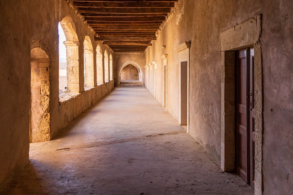 Greece, Crete, Rethymno. 16th century Eastern Orthodox Monastery. The Holy Monastery of Arkadi art print by Emily M. Wilson for $57.95 CAD