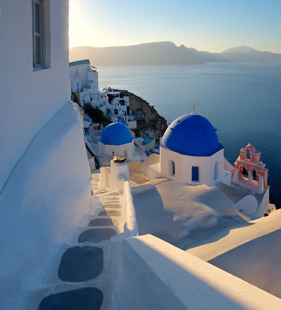 Santorini-Greece on the Mediterranean Sea art print by Steve Mohlenkamp for $57.95 CAD