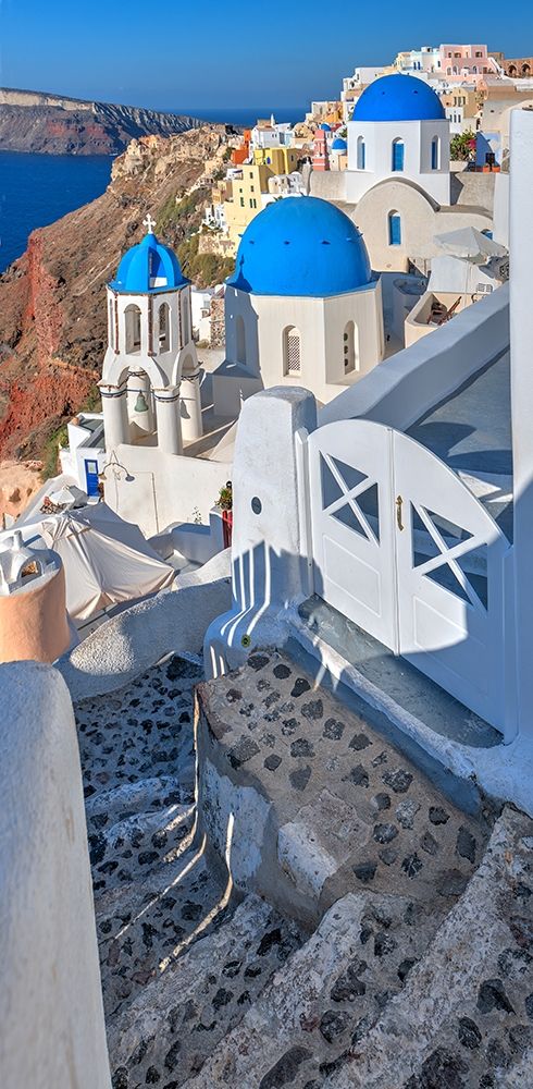 Santorini-Greece on the Mediterranean Sea art print by Steve Mohlenkamp for $57.95 CAD