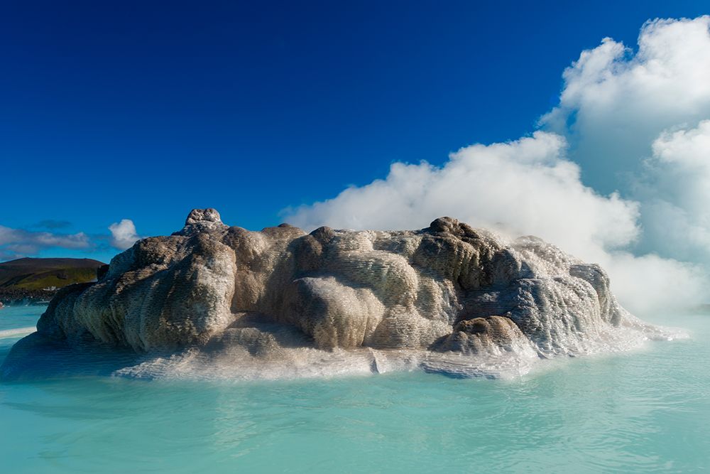 Reykjavik, Iceland. Geothermal view of basaltic salts at The Blue Lagoon in Reykjavik, Iceland. art print by Alison Wright for $57.95 CAD