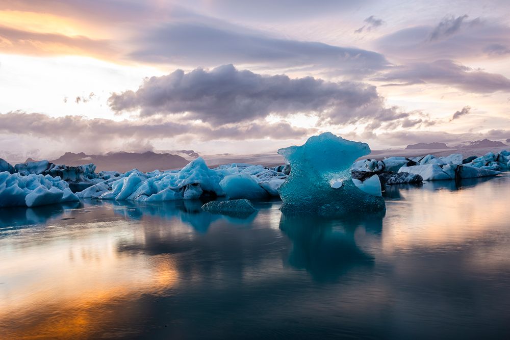 Jokulsarlon, Iceland. Icebergs in Skaftafell National Park, Iceland. art print by Alison Wright for $57.95 CAD