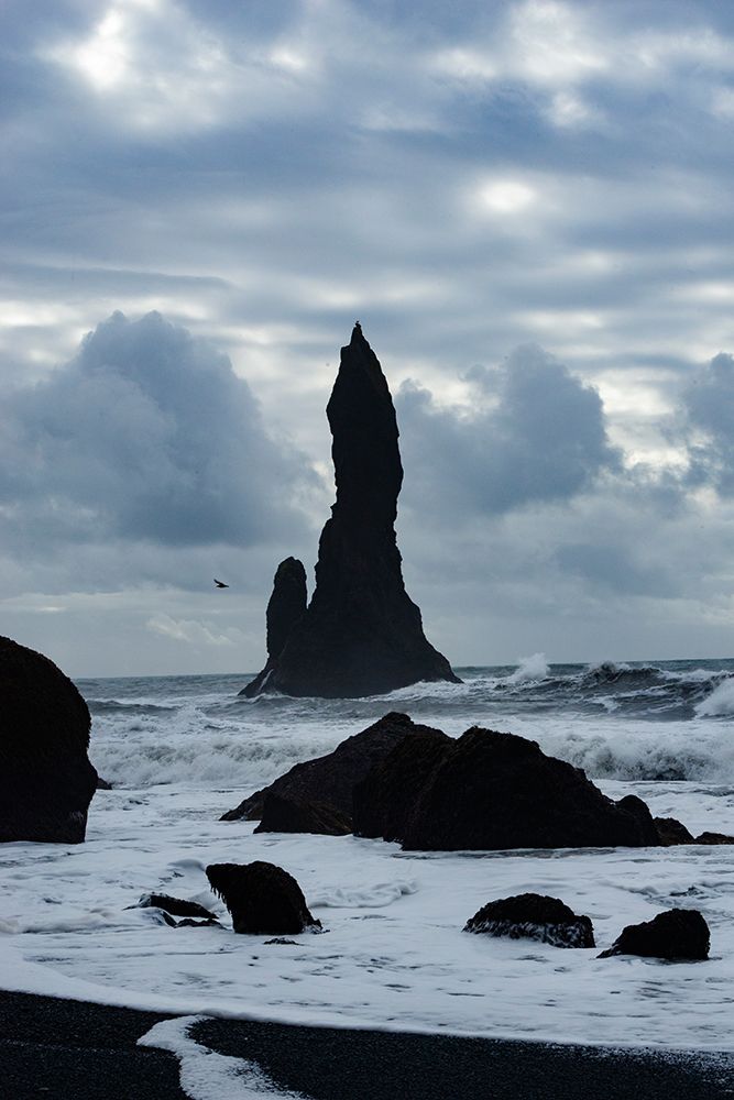 Reynisdrangar, Vik, Iceland. Black sand beach in the southern most village in Iceland. art print by Alison Wright for $57.95 CAD