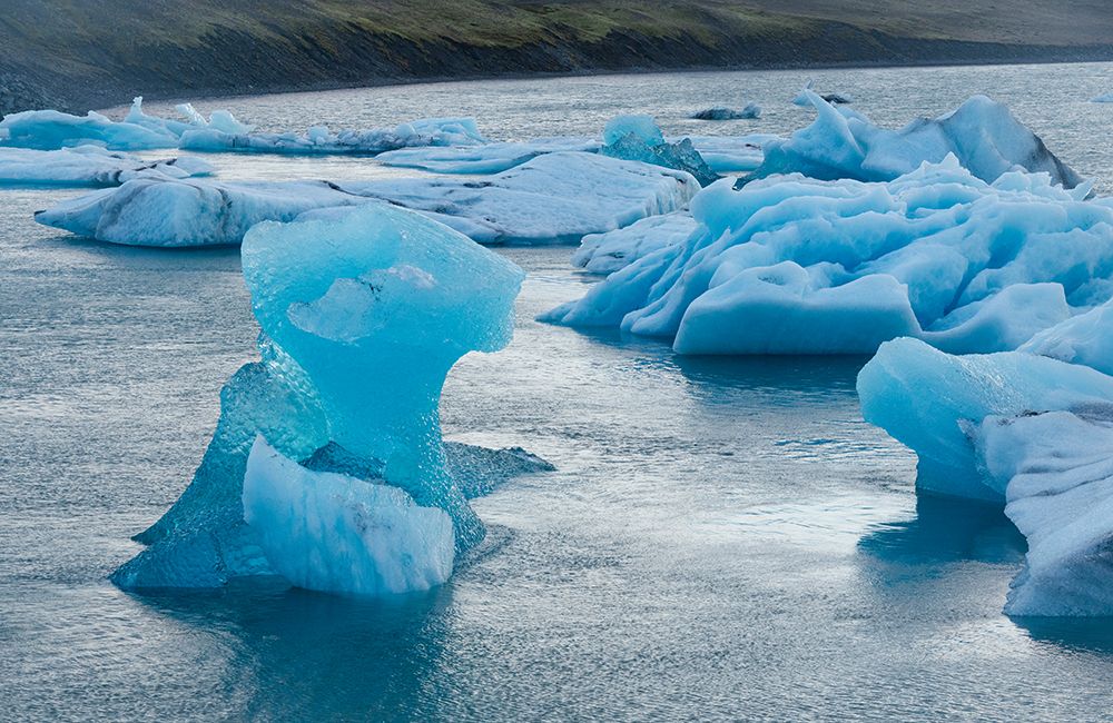 Iceland. Fjallsarlon Glacier Lake at the south end of the glacier in Vatnajokull National Park. art print by Alison Wright for $57.95 CAD