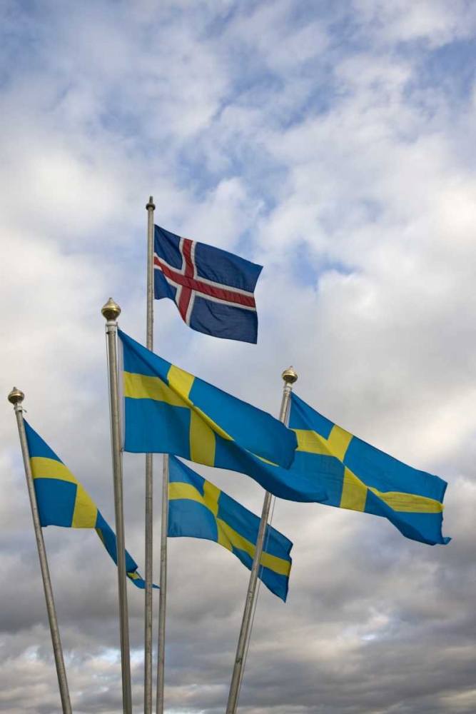 Iceland The national flag of Norway and Sweden art print by Don Grall for $57.95 CAD