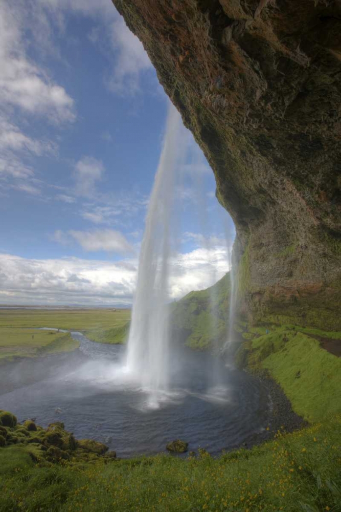 Iceland Scenic from Seljalandsfoss waterfall art print by Josh Anon for $57.95 CAD
