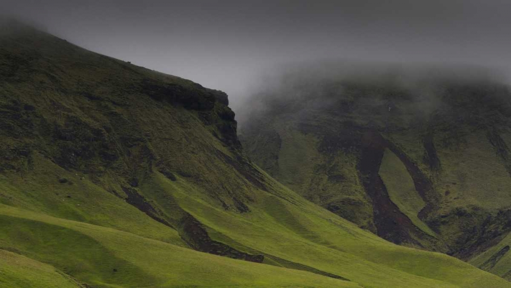 Iceland Misty mountainside landscape art print by Bill Young for $57.95 CAD