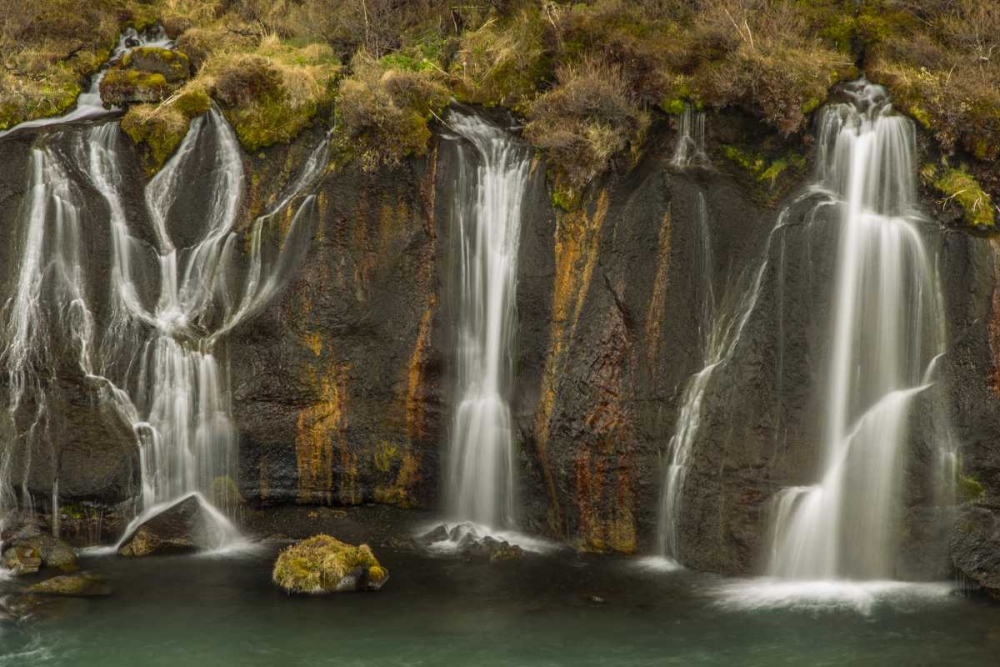 Iceland, Hraunfossar Waterfalls flows over rocks art print by Cathy and Gordon Illg for $57.95 CAD