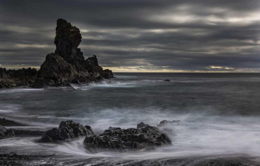 Iceland, Dritvik Stormy shoreline scenic art print by Bill Young for $57.95 CAD