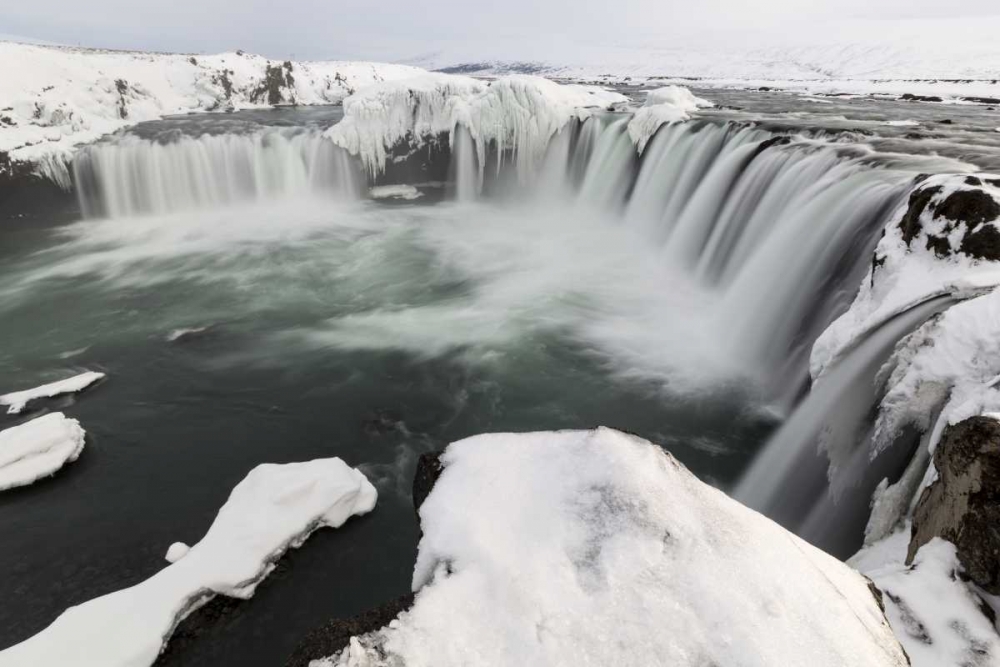 Iceland, Godafoss Landscape of waterfalls art print by Bill Young for $57.95 CAD