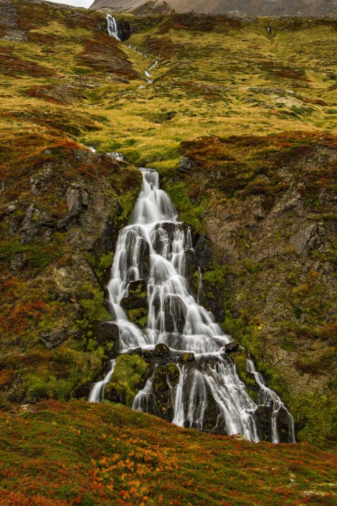 Iceland, Snaefellsnes Small waterfall and Autumn art print by Dennis Kirkland for $57.95 CAD