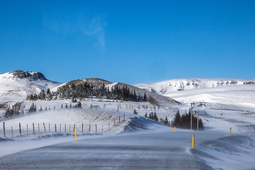 Iceland, snowy road near Gullfoss art print by Hollice Looney for $57.95 CAD
