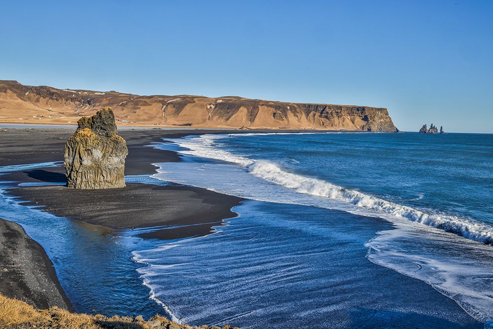 Iceland, Vik. Reynisfjara black sand beach art print by Hollice Looney for $57.95 CAD
