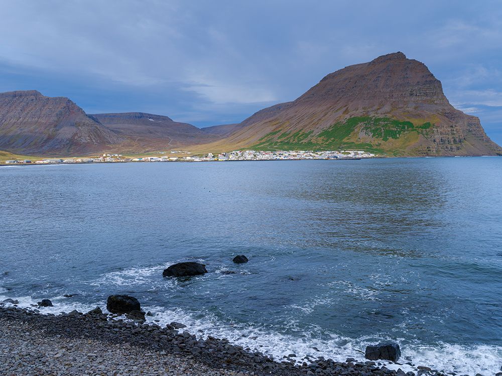Iceland, Bolungarvik at fjord Isafjardardjup. The Westfjords (Vestfirdir) during autumn. art print by Martin Zwick for $57.95 CAD
