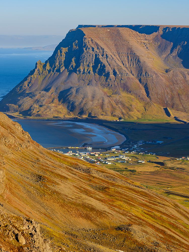 Iceland, Bolungarvik at fjord Isafjardardjup. The Westfjords (Vestfirdir) during autumn. art print by Martin Zwick for $57.95 CAD