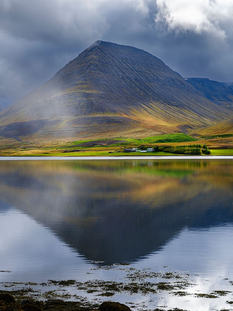 Iceland. Landscape in Dyrafjordur during autumn. art print by Martin Zwick for $57.95 CAD