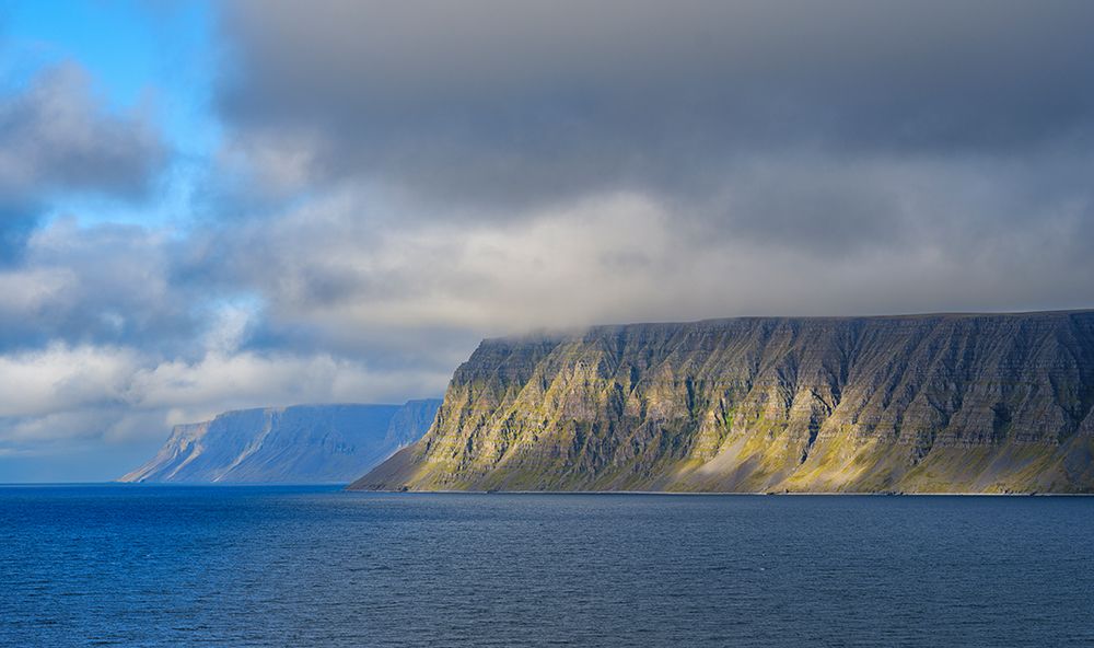 Iceland. Landscape in fjord Patreksfjordur during autumn. art print by Martin Zwick for $57.95 CAD